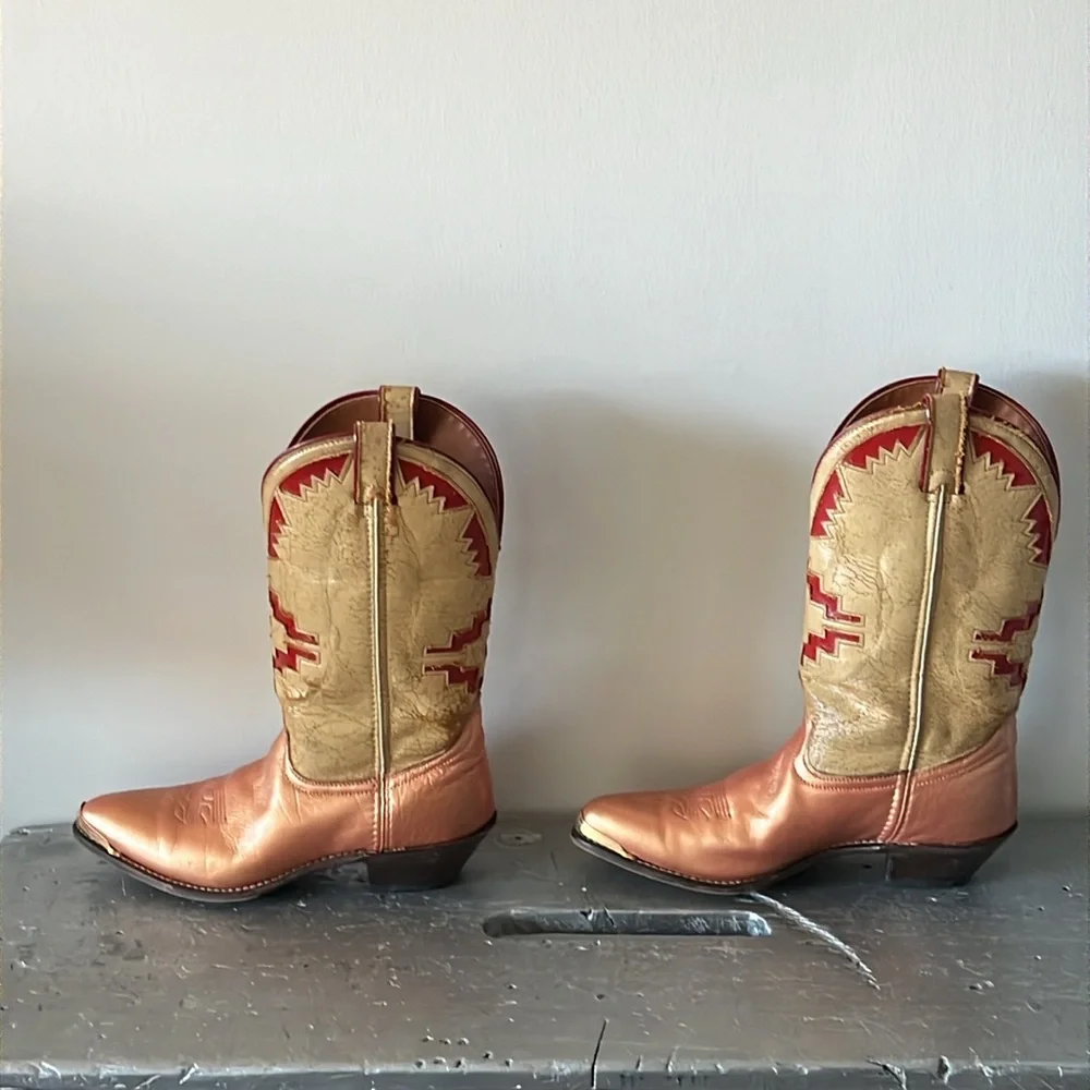 Vintage Cowboy Boots- Aztec Navajo Southwest - Picture 12 of 17